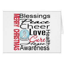Christmas Holiday Bone Cancer Collage Greeting Card