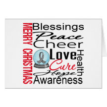 Christmas Holiday Brain Cancer Collage Card