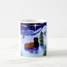Christmas Holiday Cat Mouse Christian Religious Coffee Mug