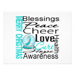 Christmas Holiday Cervical Cancer Collage Personalized Invitations