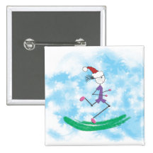 Christmas Holiday Lady Runner Pin
