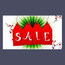 Christmas Holiday Sale Coupon Cards Gift Tags business cards