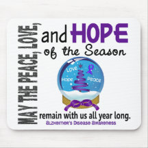 Christmas Holiday Snow Globe 1 Alzheimer's Disease Mousemat