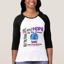Christmas Holiday Snow Globe 1 Alzheimer's Disease T Shirts