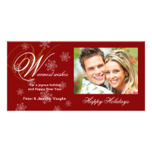 Christmas Holiday Snowflake Photo Cards