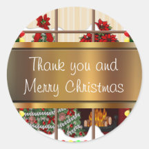 Christmas Holiday Stickers Thanks