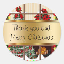 Christmas Holiday Stickers Thanks