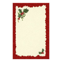 Christmas Holly Berries stationery