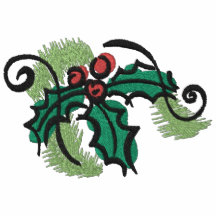 Christmas Holly Embroidered Shirt