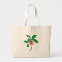 Christmas Holly Tote Bag