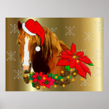 Christmas Horse Print