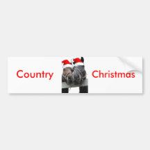 Christmas Horses Bumper Sticker