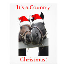 Christmas Horses Custom Invitations