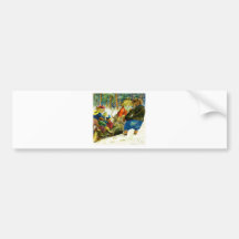 Christmas in Animal Land - The Yule Log Bumper Stickers