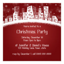 Christmas In The City Party Invitations