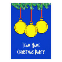 Christmas Invitations for Fastpitch Softball