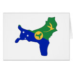 Christmas Island flag map Greeting Card