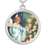 Christmas Jewellery Angel, Christmas Tree, Drawing Custom Necklace