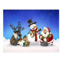 Christmas Jug Band Postcard