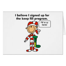 Christmas Keep Fill Program Tshirts and Gifts Greeting Card