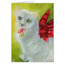 Christmas Kitty Crimson Wings Card
