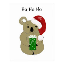 Christmas Koala Bear Post Card