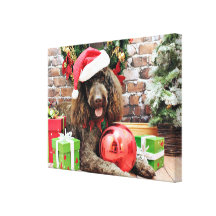 Christmas - LabraDoodle - Harley Gallery Wrapped Canvas
