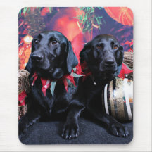 Christmas - Labrador - Banjo and Boomer Mouse Pad
