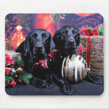 Christmas - Labrador - Banjo and Boomer Mouse Pads
