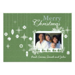 Christmas Letter on Back Retro Christmas Ornaments Personalized Invitations
