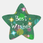 Christmas Lights 'Best Wishes' sticker star