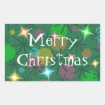 Christmas Lights Merry Christmas sticker rectangle