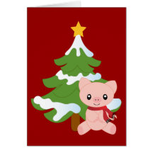 Christmas Love Laughter Oinks Card