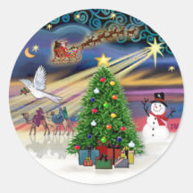 Christmas Magic Round Stickers