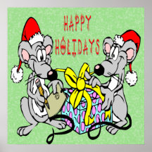 Christmas Mice Print