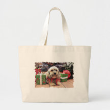 Christmas - Mixed Breed - Ginger Canvas Bags