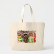 Christmas - Mixed Breed - Peanut Tote Bag