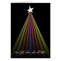 Christmas Modern Rainbow Tree of Light Cards