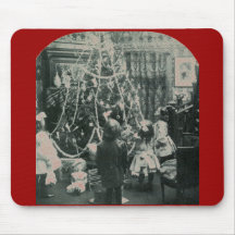 Christmas Morning - Vintage Stereoview Mouse Pad