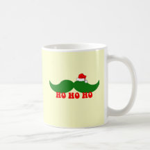 Christmas moustache mug