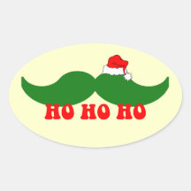 Christmas moustache sticker