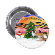 Christmas Music 2 - Greyhounds (four) Pins