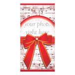 Christmas music note with red ribbon photo card photo cards