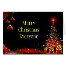 Christmas Night Wonderland Red Set Card