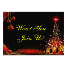 Christmas Night Wonderland Red Set Custom Invites