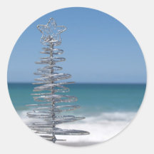 Christmas on the beach summer Xmas stickers