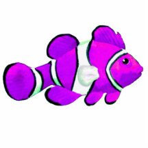 Christmas Ornament Fish Purple Photo Cutout