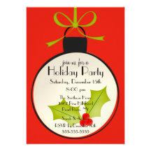 Christmas Ornament Holiday Party Invitation
