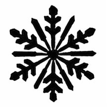 Christmas Ornament Snowflake 1 Black Cut Outs
