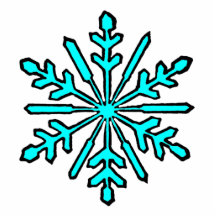 Christmas Ornament Snowflake 1 Cyan Photo Cutout